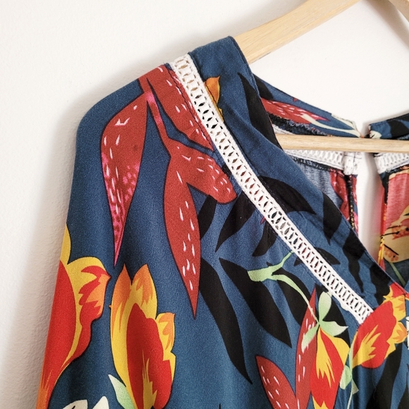 Floral Boho Kimono Jumpsuit Romper - Picture 6 of 16